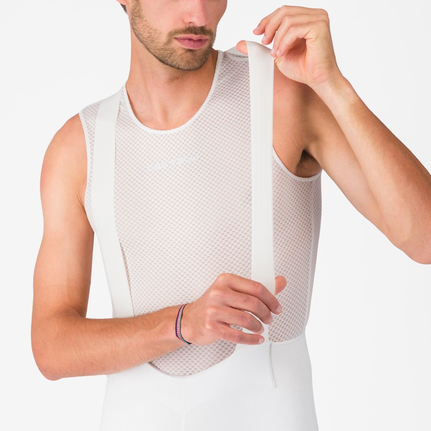 Cuissard Court à Bretelles CASTELLI FREE AERO RACE S Blanc