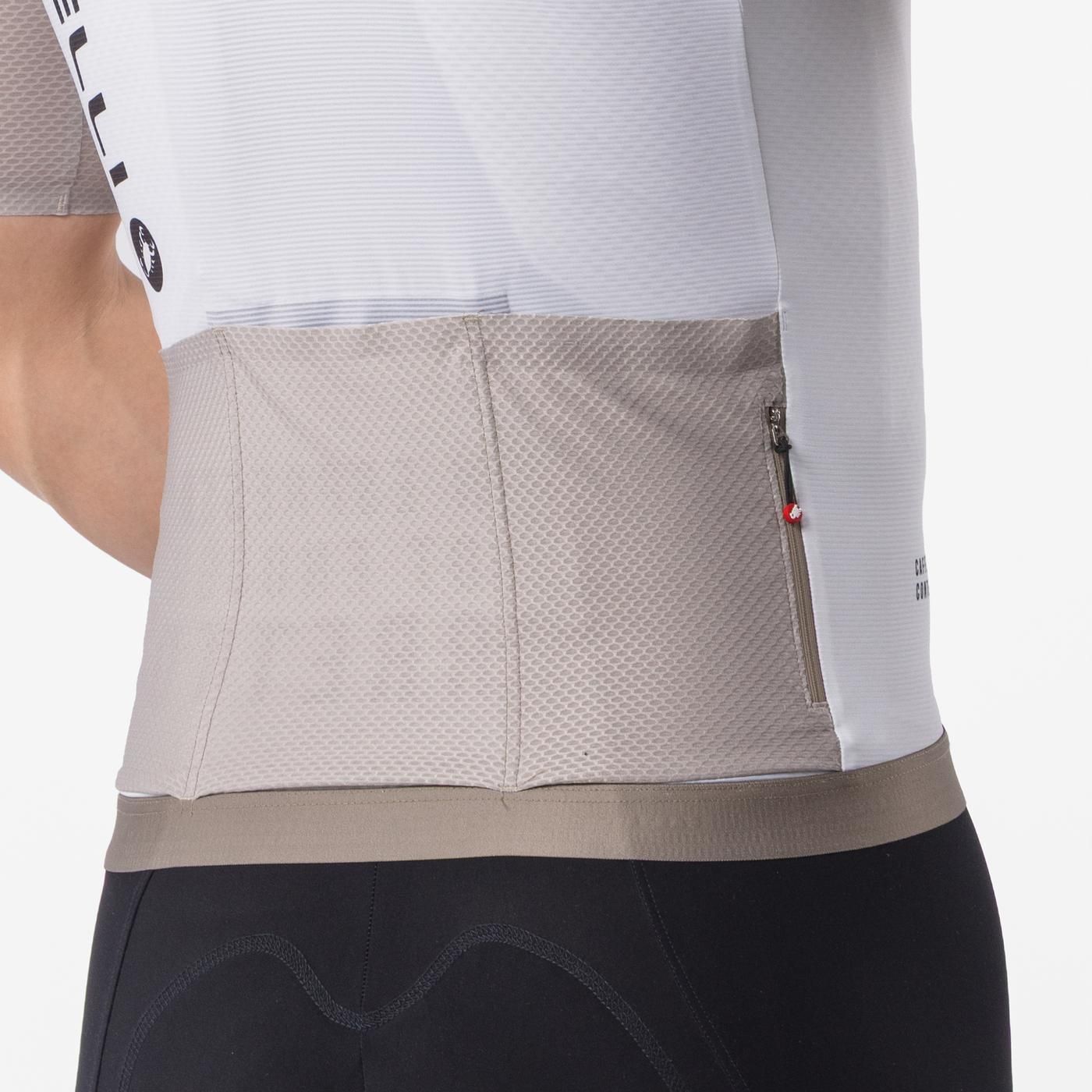 Maillot CASTELLI CORRETTO Manches Courtes Ivoire/Clay