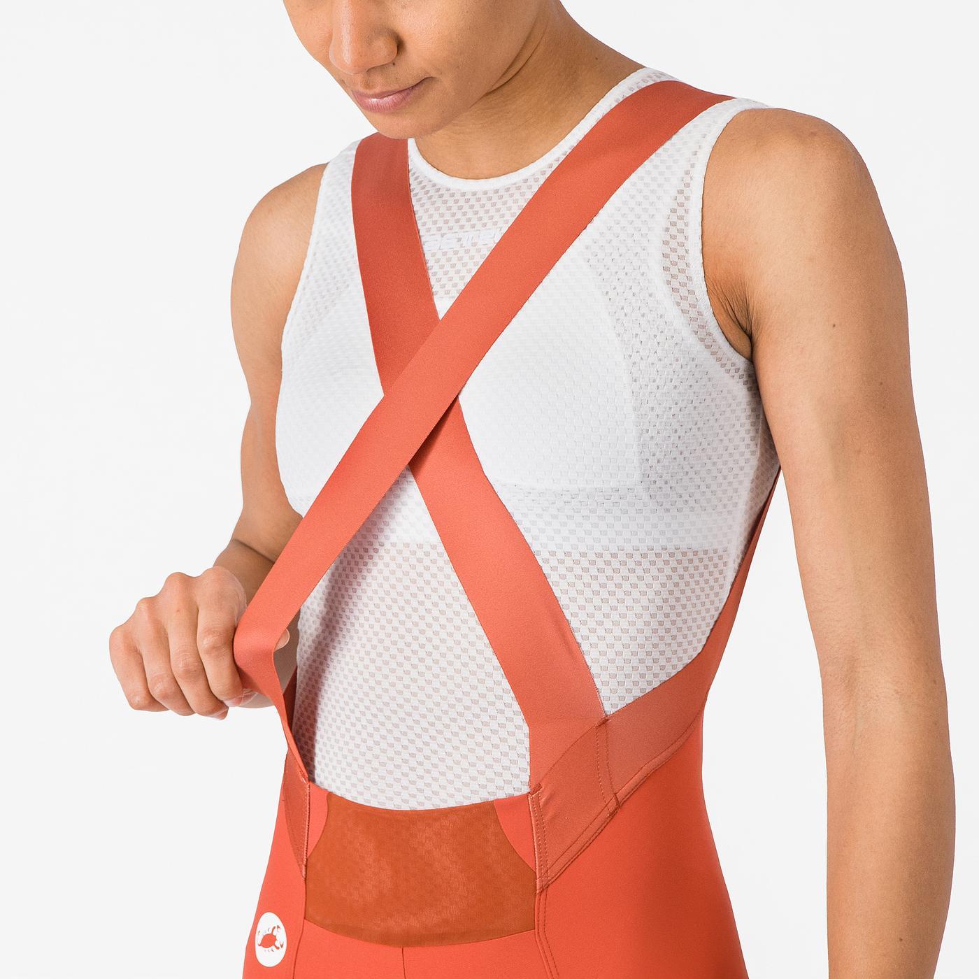 Cuissard Court à Bretelles CASTELLI ESPRESSO 2 W DT Femme Paprika