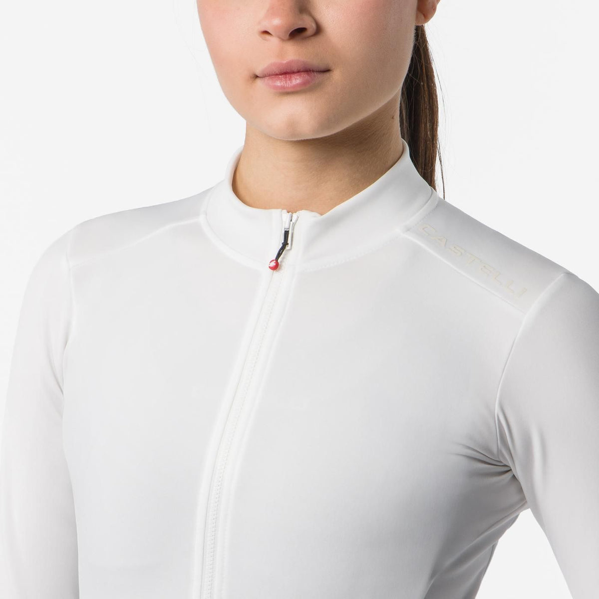 Camisola CASTELLI ESPRESSO THERMAL 2 Manga Comprida Mulher Marfim