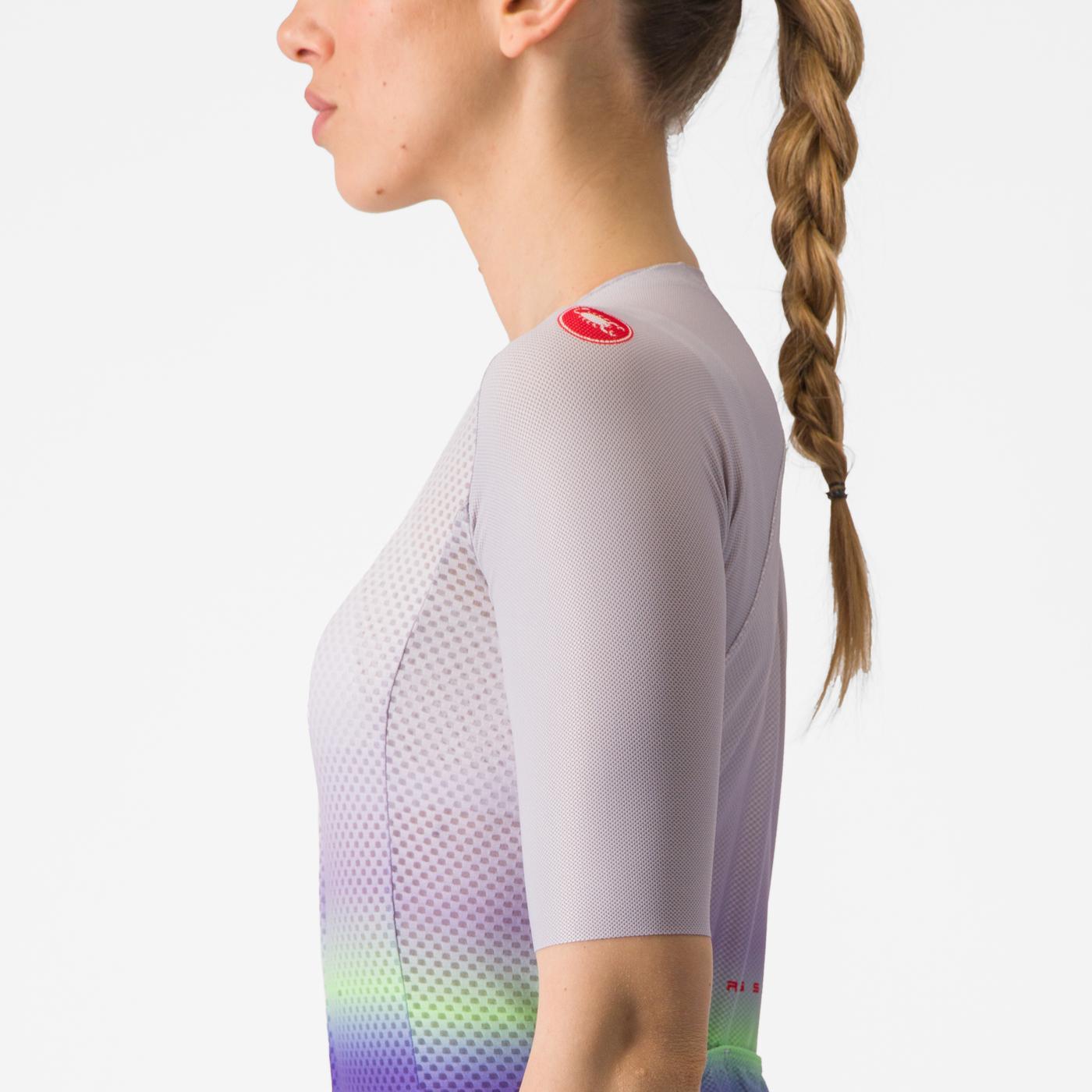 Tröja CASTELLI CLIMBER'S 4.0 W Dam Kortärmad Lila/Grön