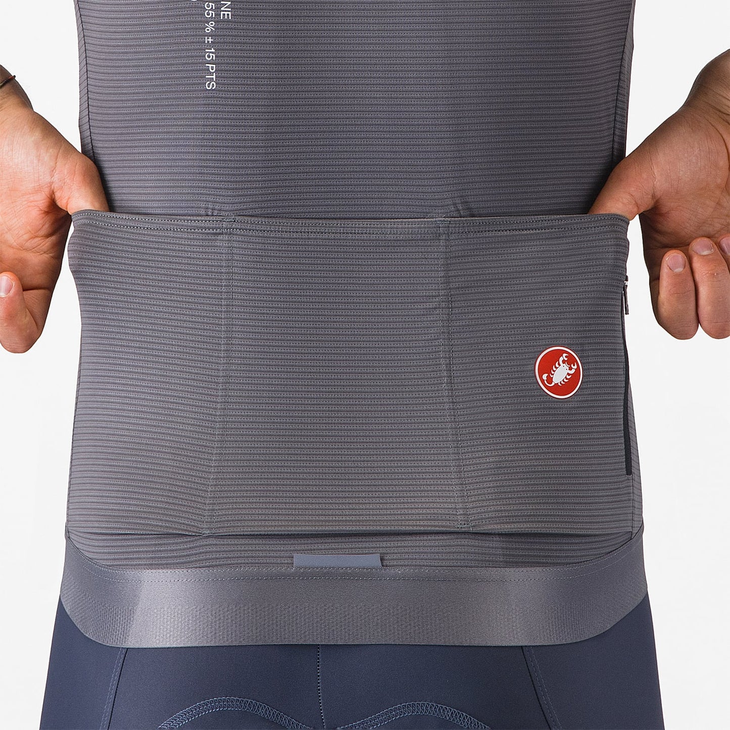 Trikot CASTELLI ESPRESSO R--A/D Kurzarm Rauchgrau