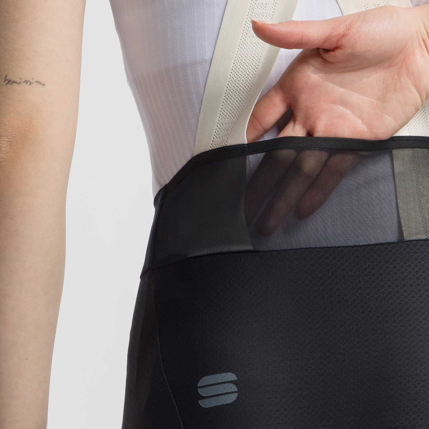 Korte Fietsbroek met Bretels SPORTFUL HYPEREPIC Dames Zwart