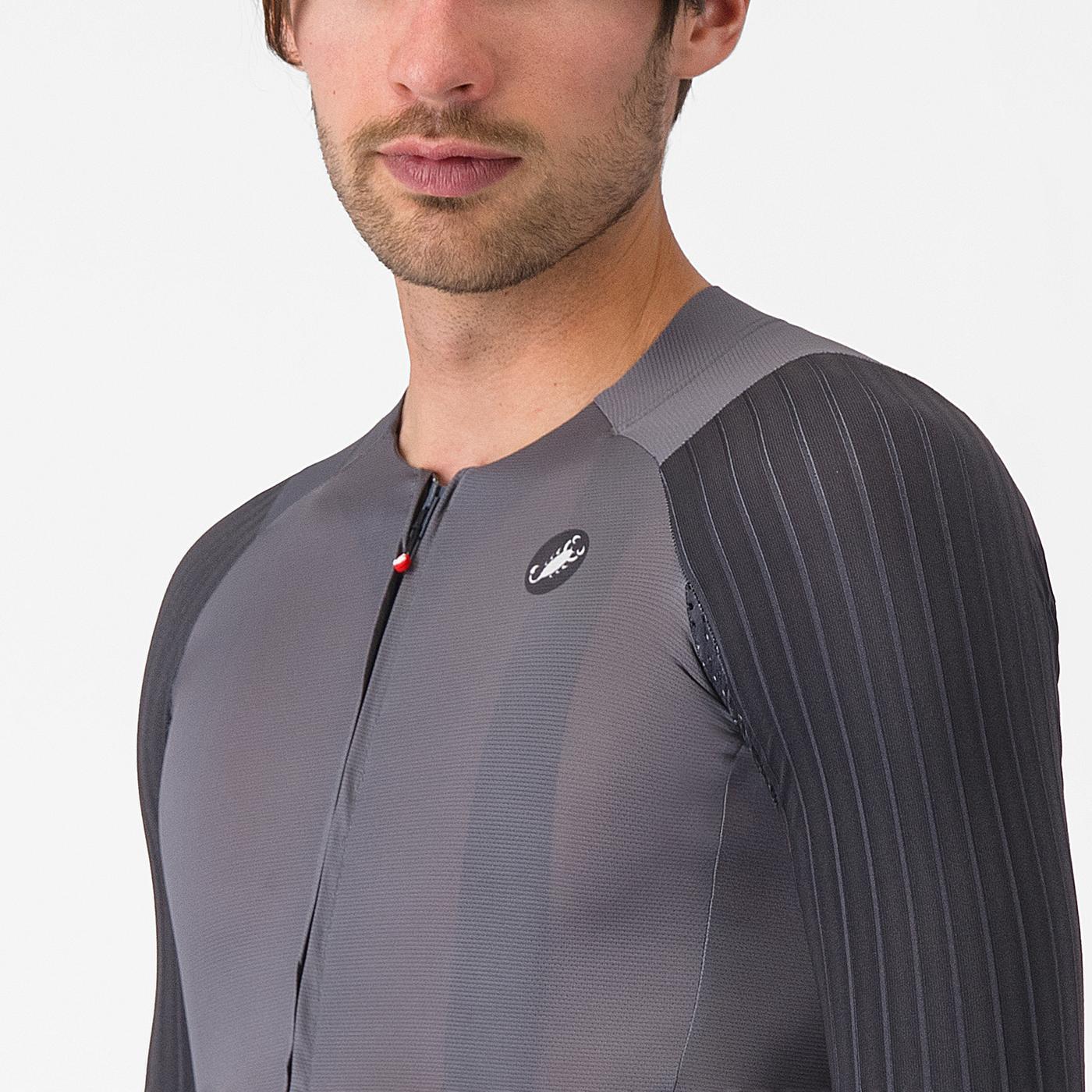 Maillot CASTELLI AERO RACE 8S Manches Courtes Gris