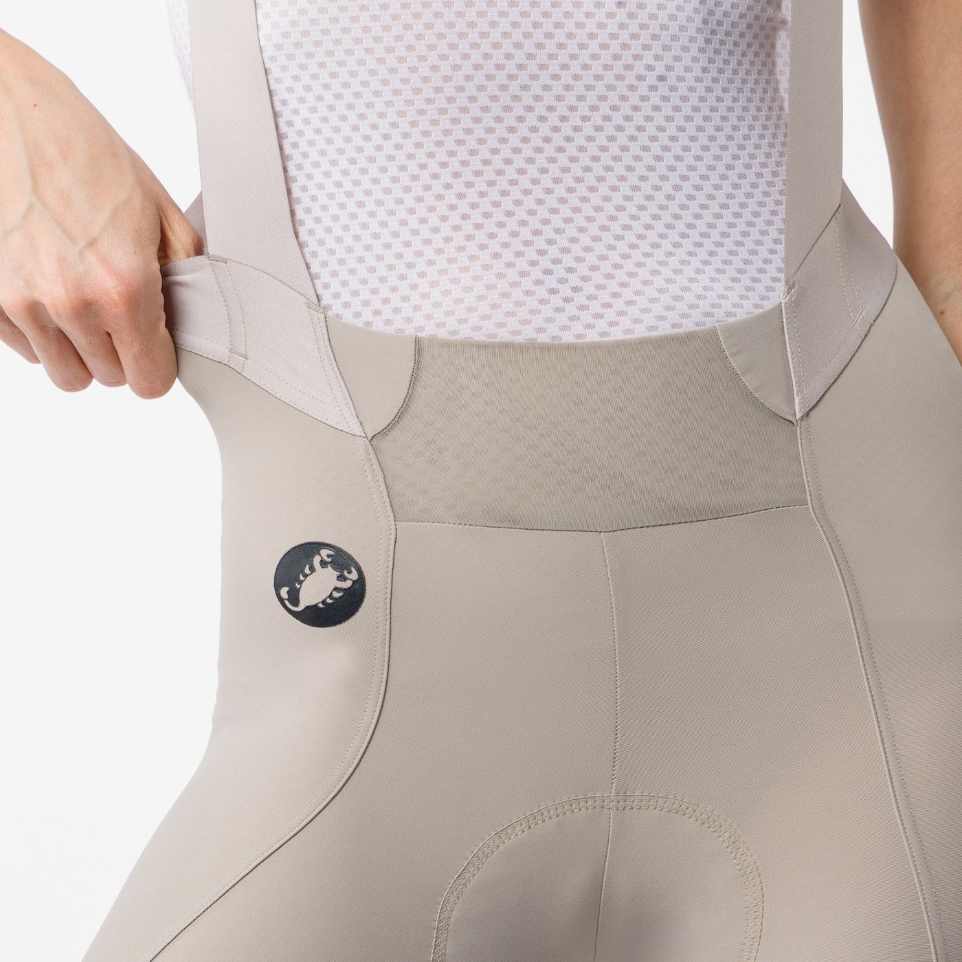 Culote Corto con Tirantes CASTELLI ESPRESSO 2 W DT Mujer Gris Clay