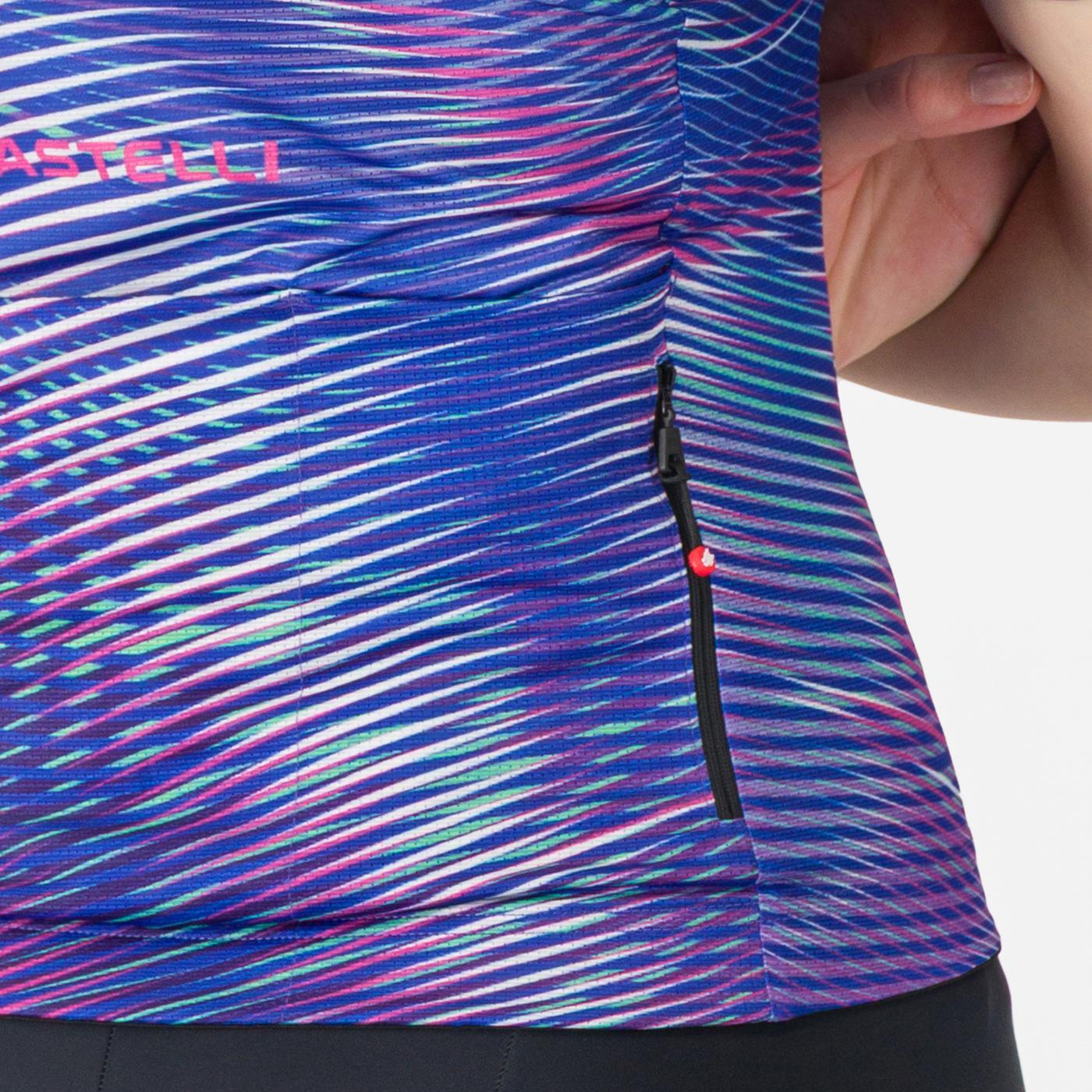Maillot CASTELLI COSMIC VORTEX Femme Manches Courtes Violet