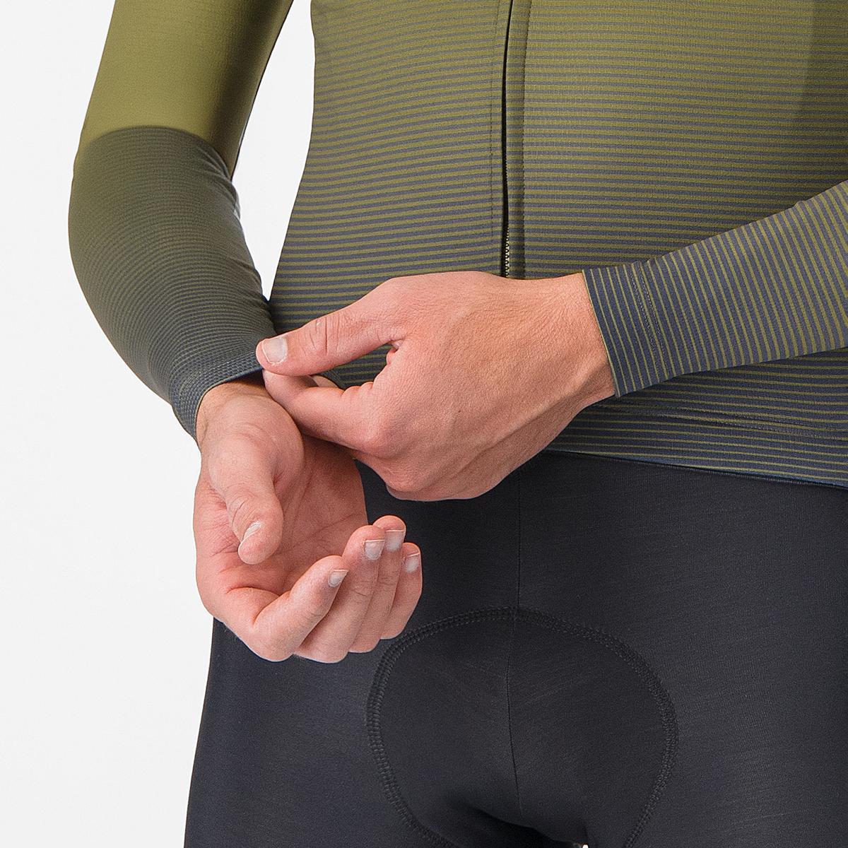 Trikot CASTELLLI APICE THERMAL Lange Ärmel Blau/Mango Mojito