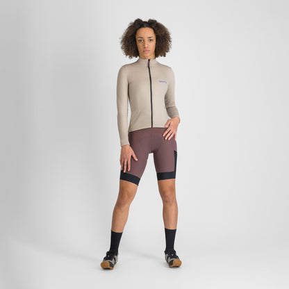 Ženski kolesarski dres SPORTFUL SUPERGIARA WOOL z dolgimi rokavi, bež