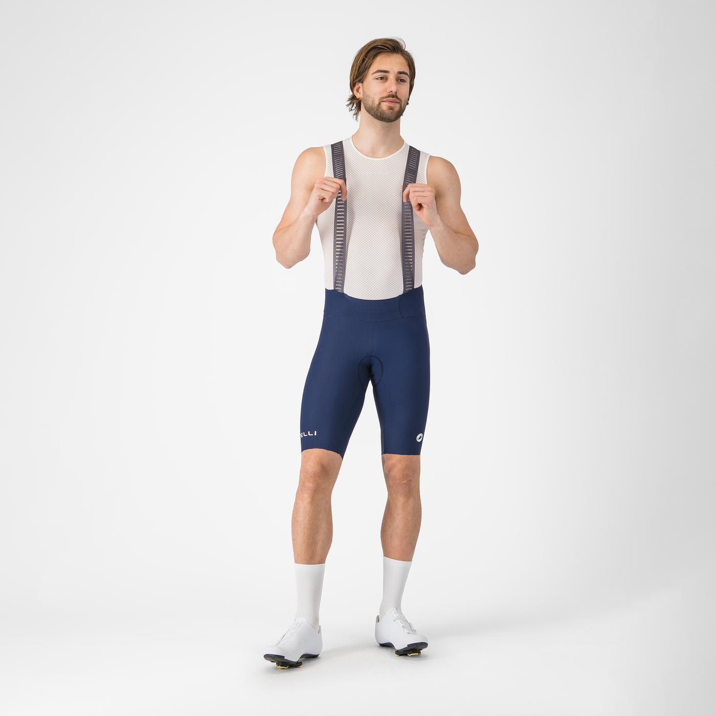 Kurze Trägerhose CASTELLI ESPRESSO 2 Blau