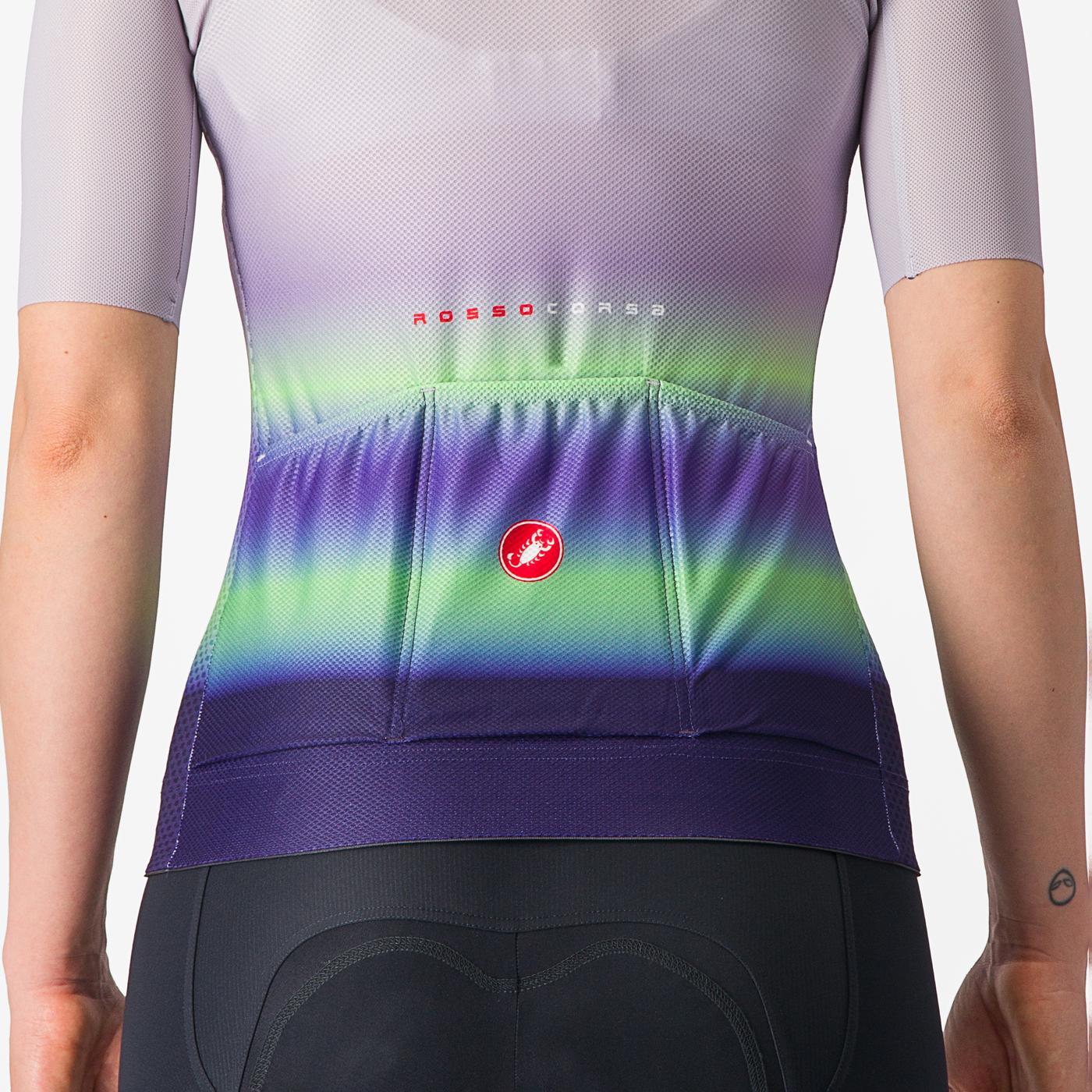 Tröja CASTELLI CLIMBER'S 4.0 W Dam Kortärmad Lila/Grön
