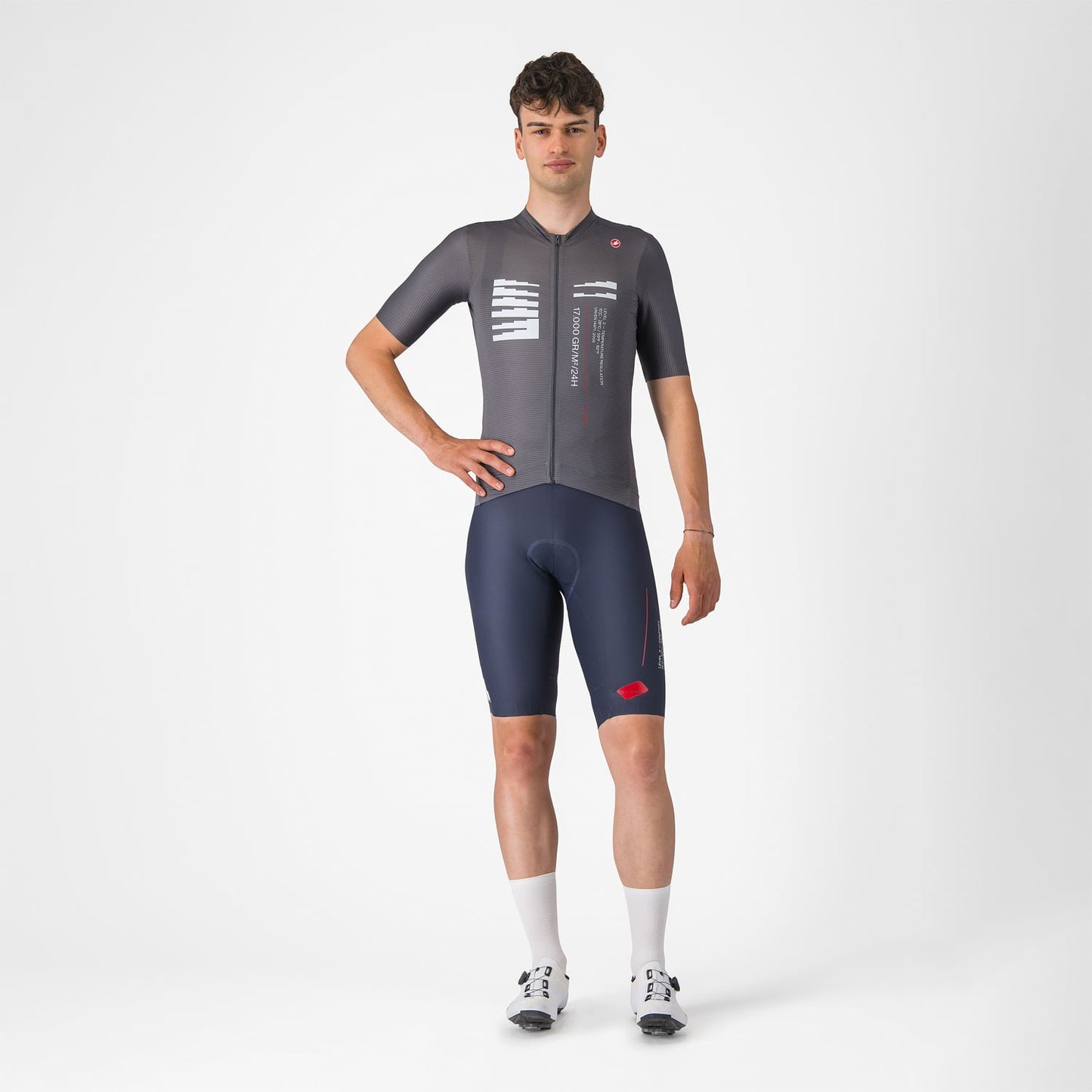 Trikot CASTELLI ESPRESSO R--A/D Kurzarm Rauchgrau