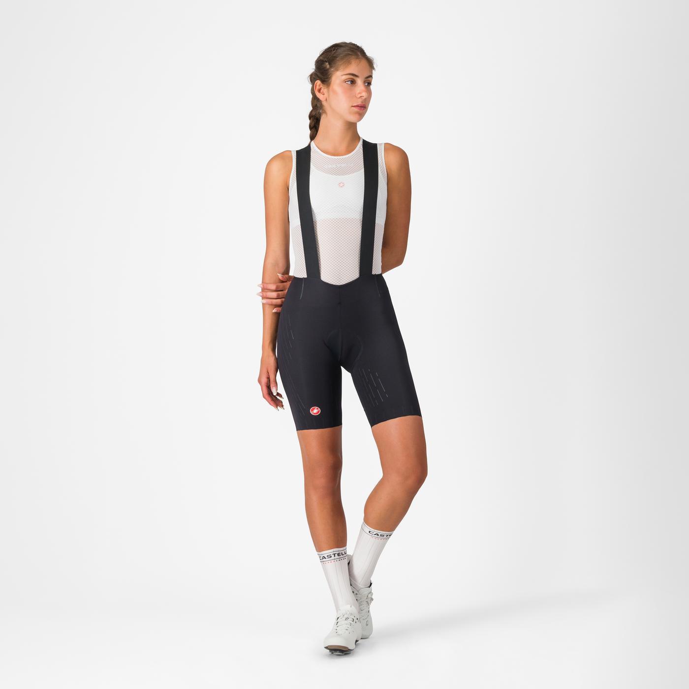 Cuissard Court  à Bretelles CASTELLI FREE AERO RACE Femme Noir