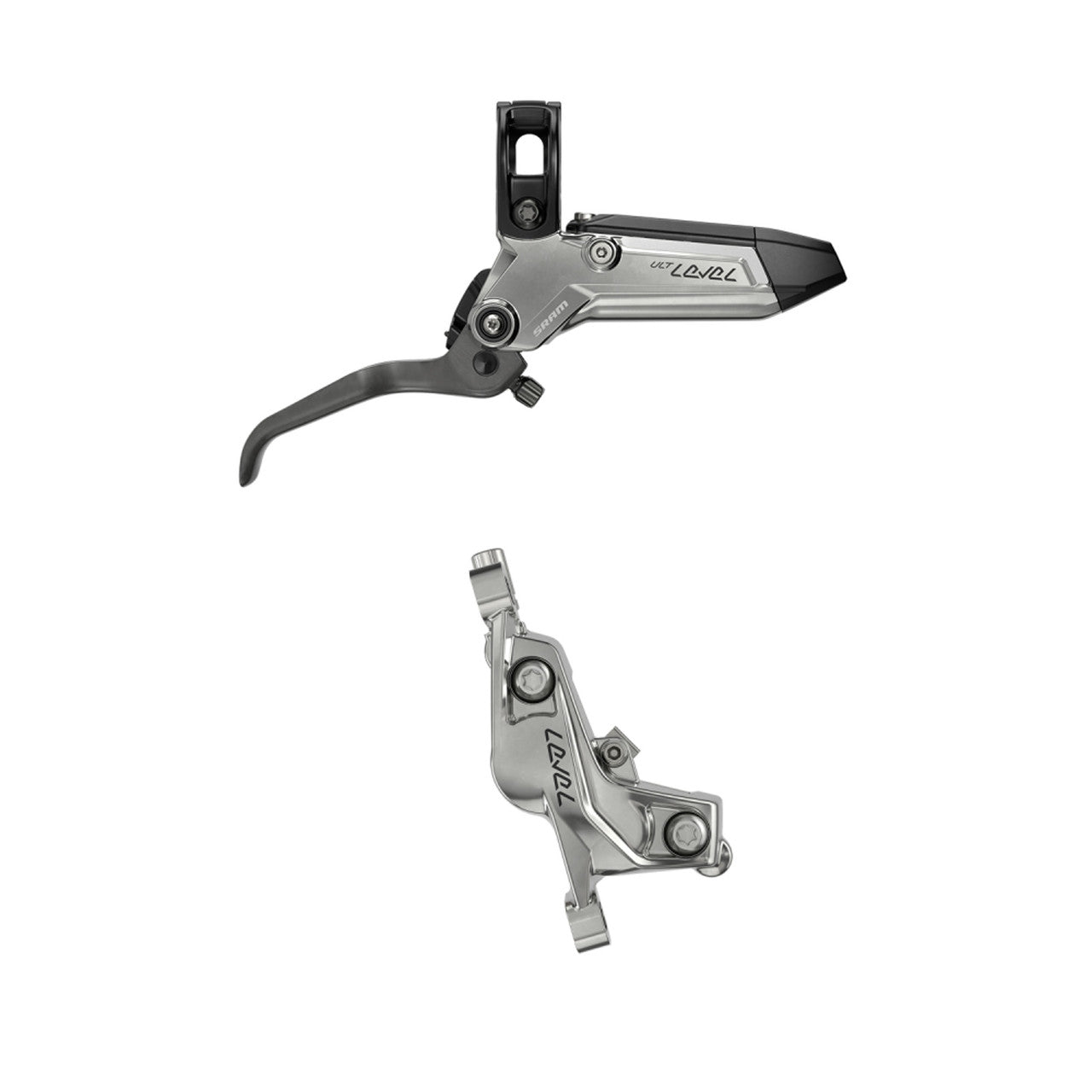 SRAM LEVEL ULTIMATE STEALTH Bagbremse 4 stempler Sølv