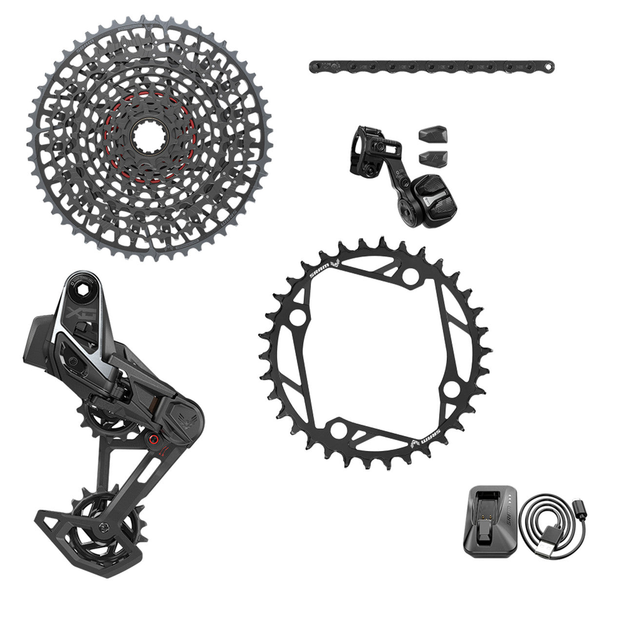 SRAM X0 EAGLE E-MTB 104BCD AXS T-TYPE 36-Tooth 10/52 Groupset