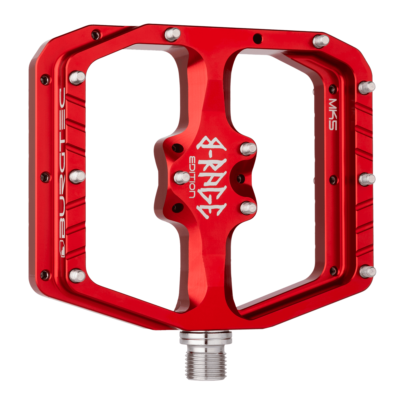 BURGTEC PENTHOUSE FLAT MK5 B-RAGE EDITION Flat Pedals Red