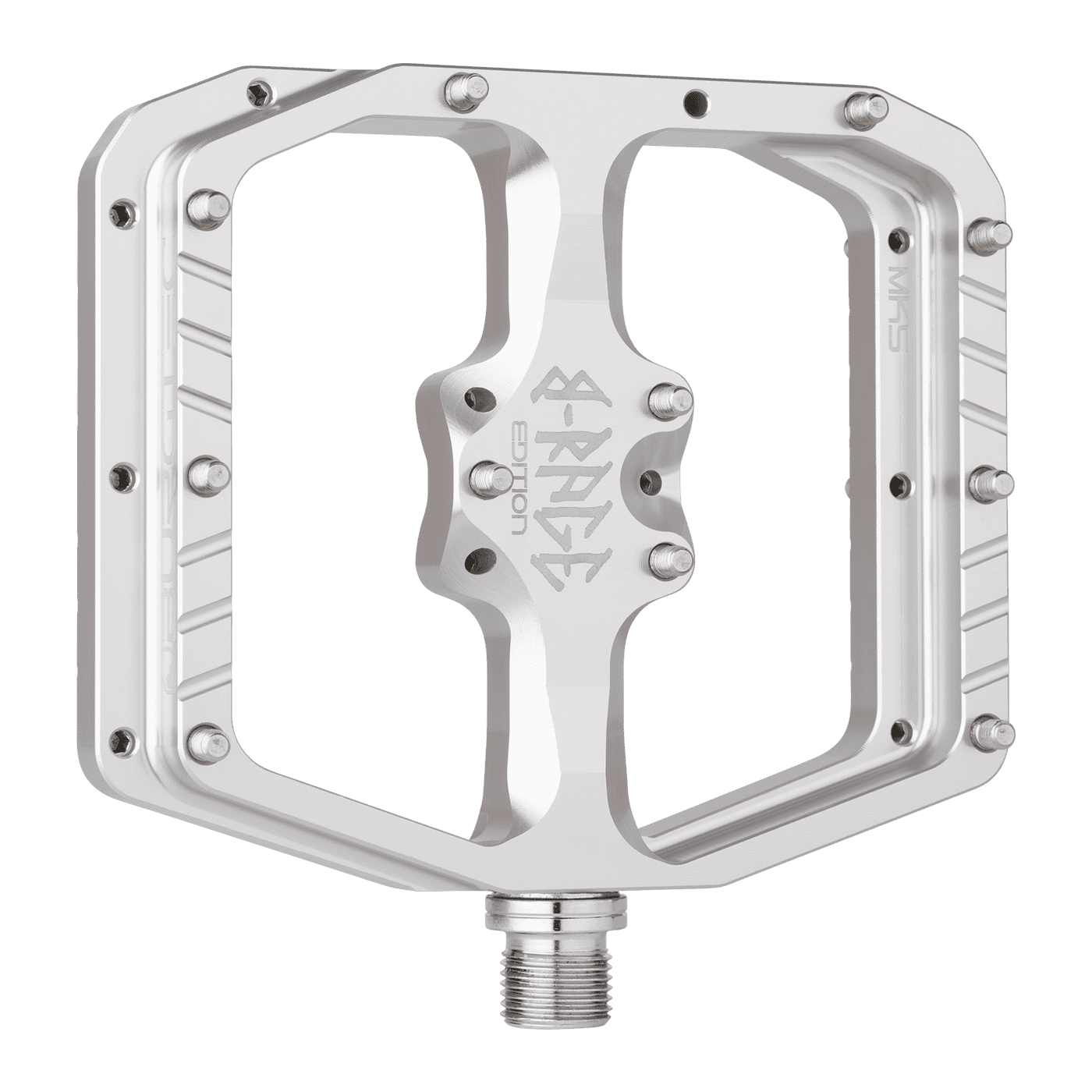 Plattformspedaler BURGTEC PENTHOUSE FLAT MK5 B-RAGE EDITION Silver