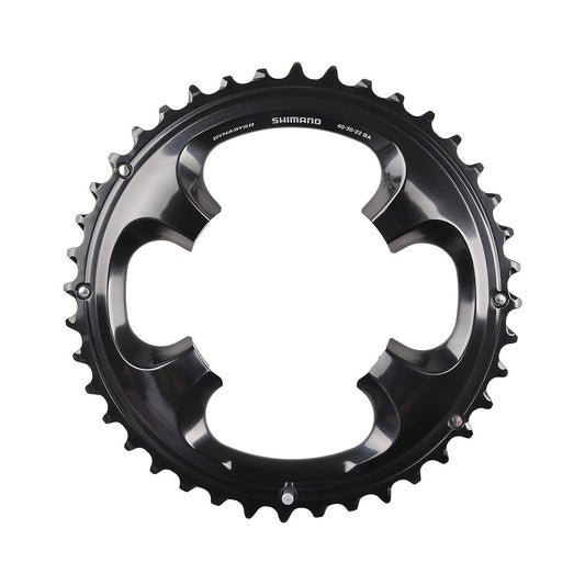 SHIMANO XT M8000 -ulkoeturatas, 11-vaihteinen, kolmirattaiseen kampisarjaan, nelipulttikiinnitys, 96 mm — eturatas valkoisella taustalla