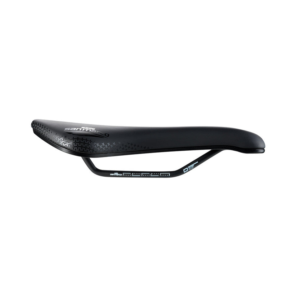 Selle SAN MARCO ASPIDE SHORT COMFORT OPEN-FIT DYNAMIC L3 Largeur 155mm Rails Manganèse