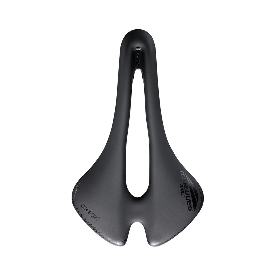 Selle SAN MARCO ASPIDE SHORT COMFORT OPEN-FIT DYNAMIC L3 Largeur 155mm Rails Manganèse