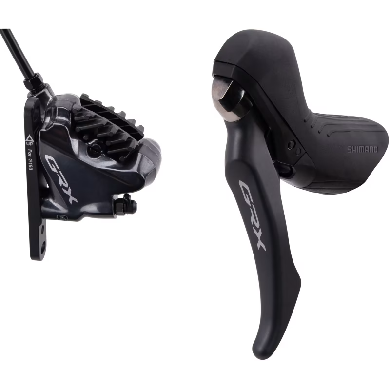Venstre Greb Single og Forreste Kaliber SHIMANO GRX BL-RX810 + BR-RX810 Flat Mount