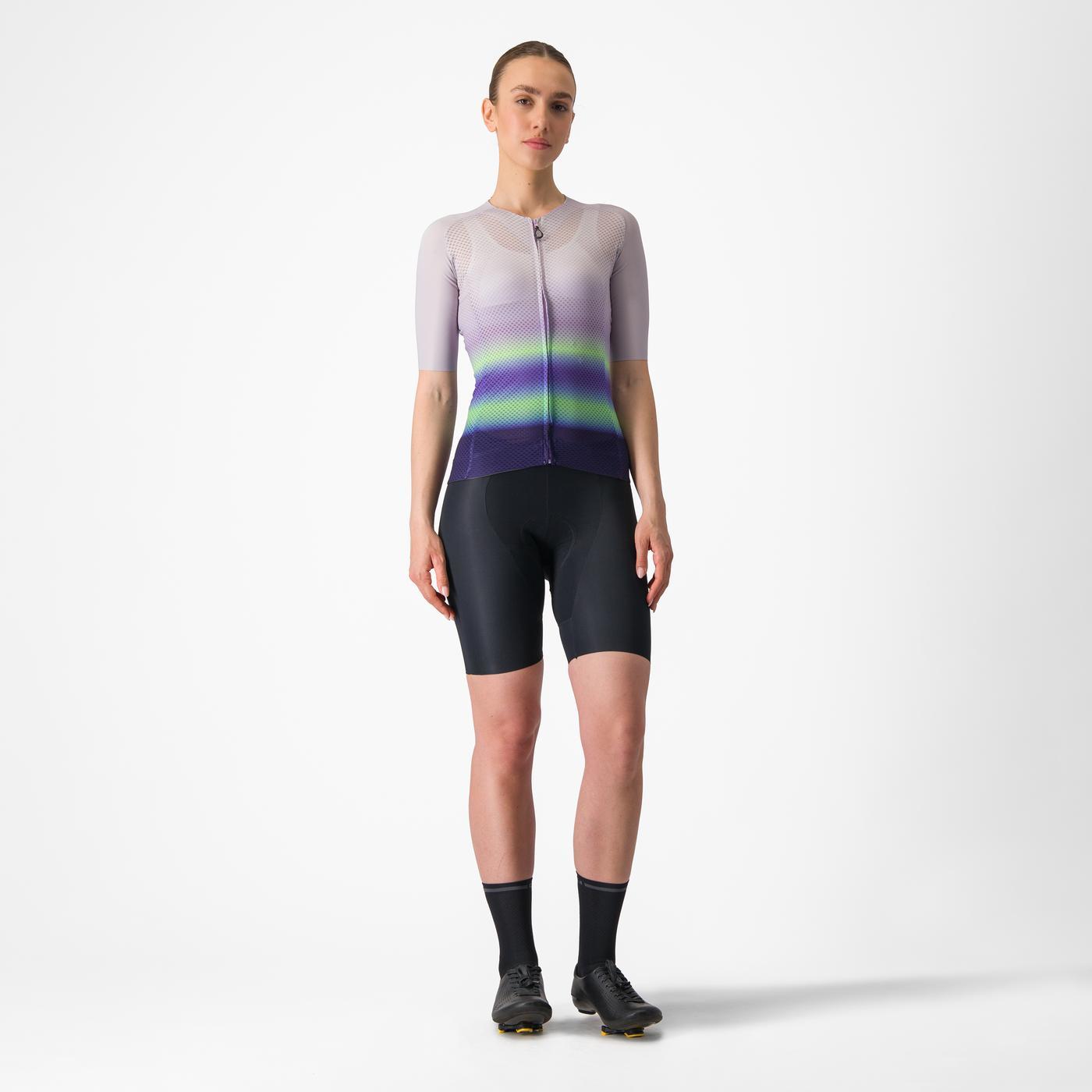 Tröja CASTELLI CLIMBER'S 4.0 W Dam Kortärmad Lila/Grön