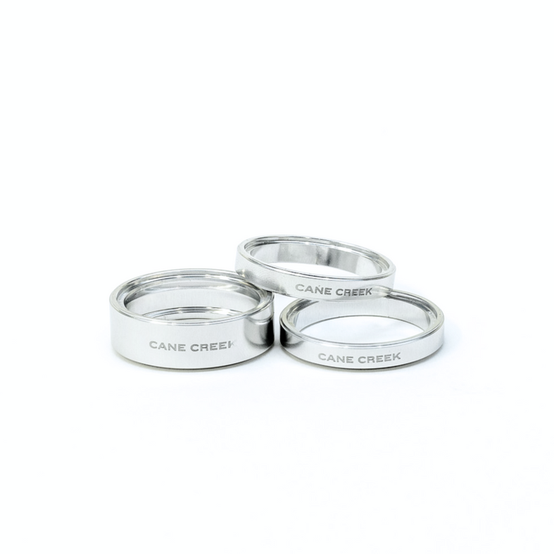 Kit di distanziali per serie sterzo CANE CREEK Interlok argento