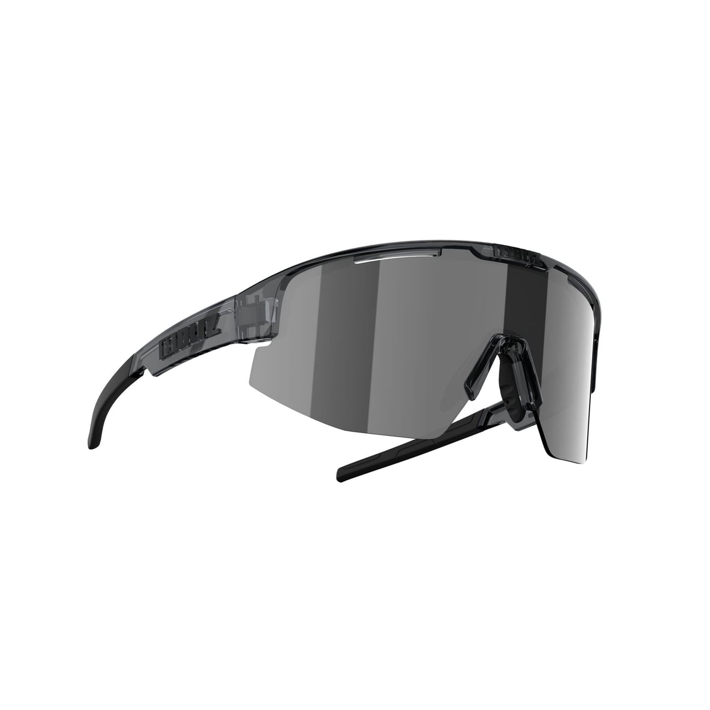 BLIZ MATRIX Glasses Black Crystal Silver Smoked Screen