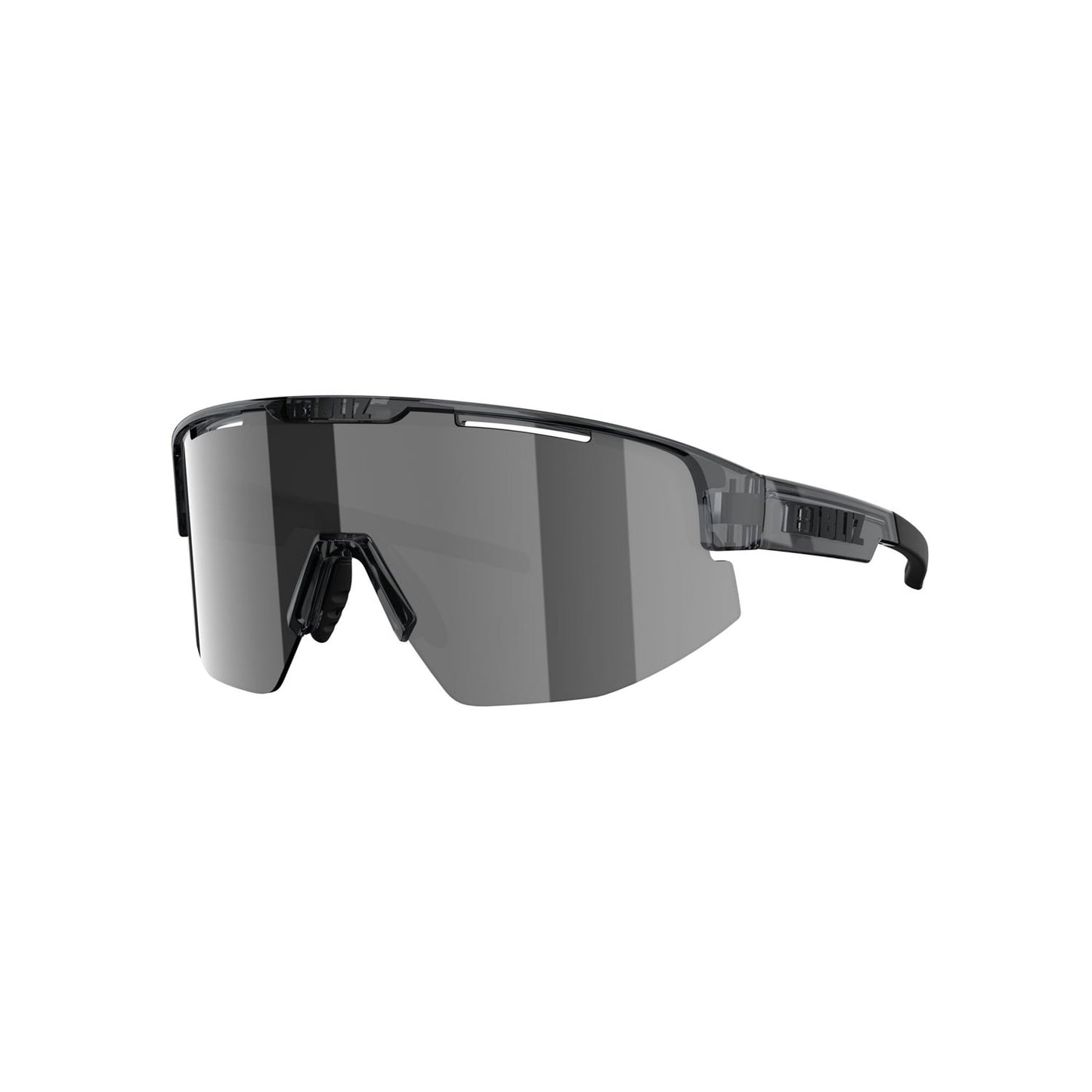 BLIZ MATRIX Glasses Black Crystal Silver Smoked Screen