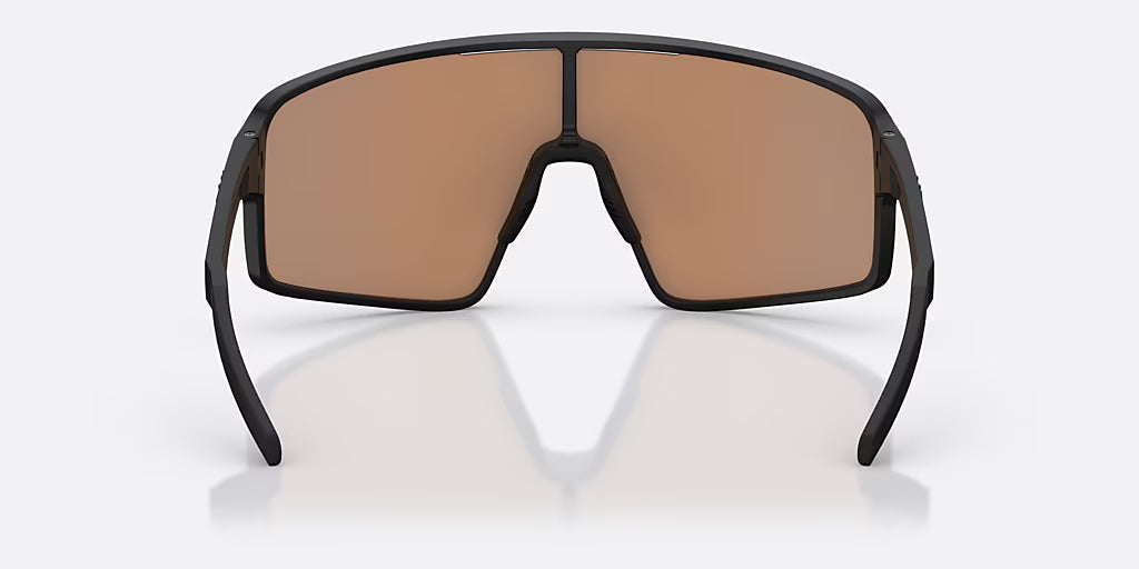 Occhiali BLIZ P001 Nero Opaco Schermo Coral/Arancione Blu Iridium