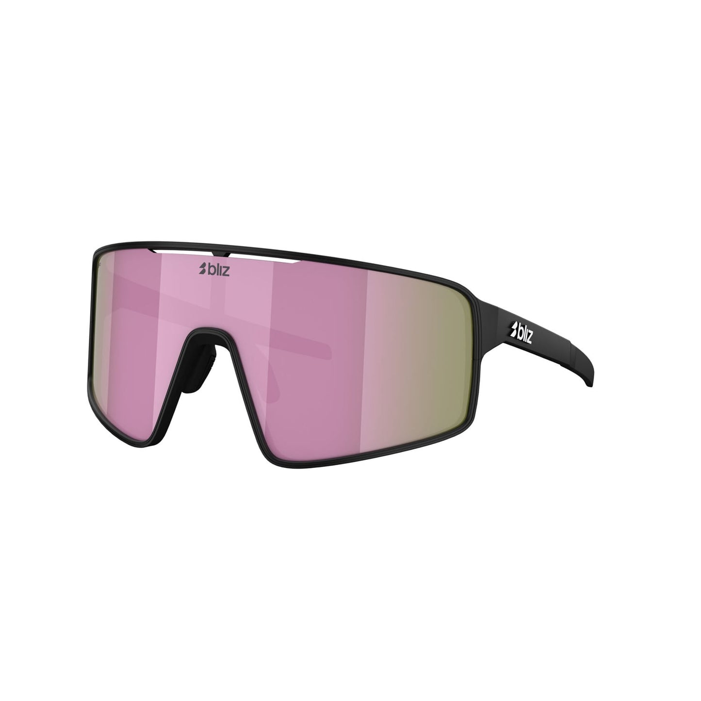 BLIZ P001 S Glasses Matt Black Brown Pink Multicolour Screen