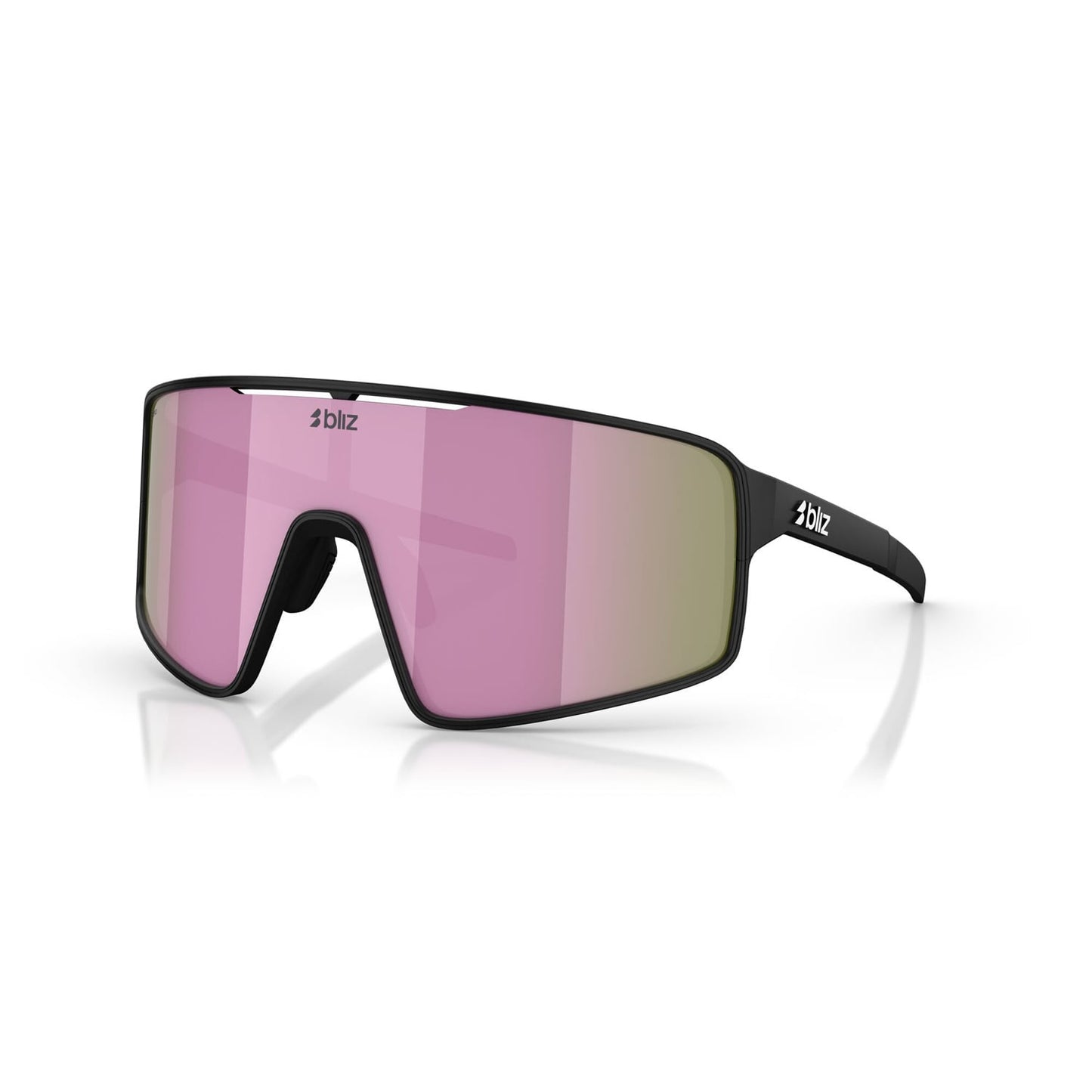 BLIZ P001 S Glasses Matt Black Brown Pink Multicolour Screen
