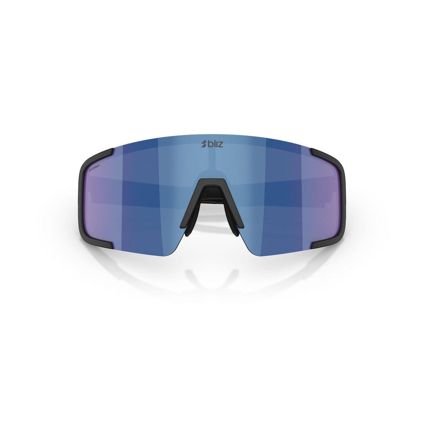 Briller BLIZ P003 Sort Mat Glas Blue Mirror