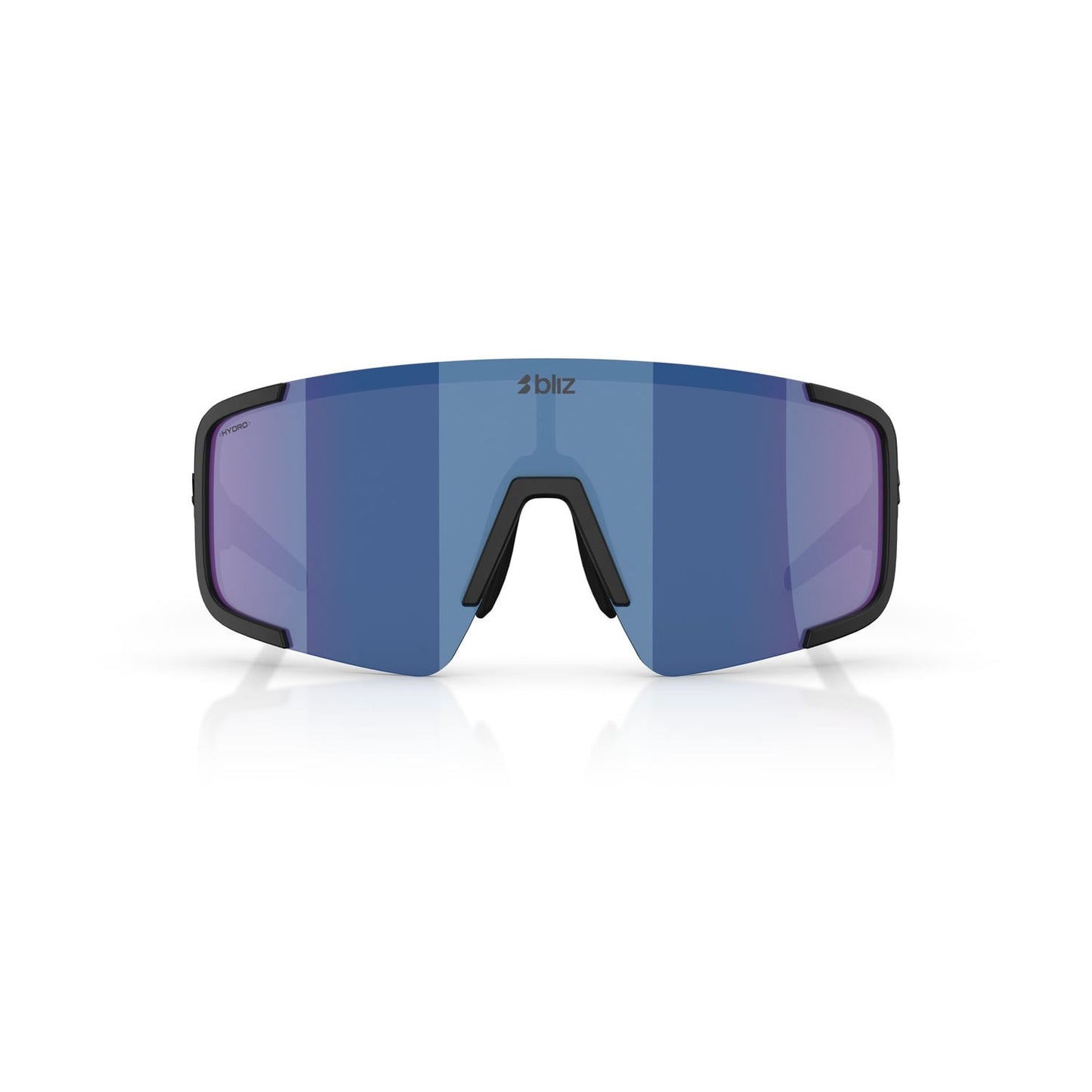 Briller BLIZ P003 Sort Mat Glas Blue Mirror