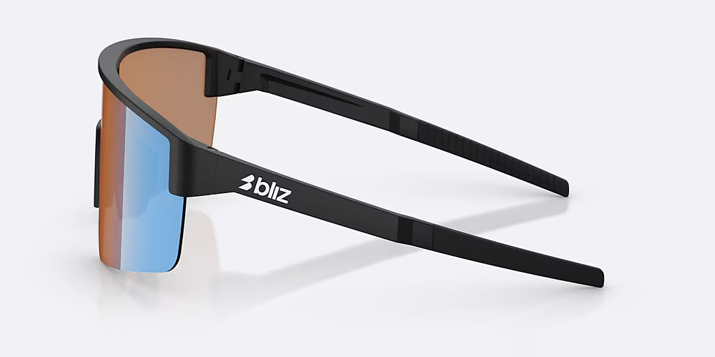 Lunettes BLIZ P004 Noir Matt Verre Coral/Orange Bleu Iridium