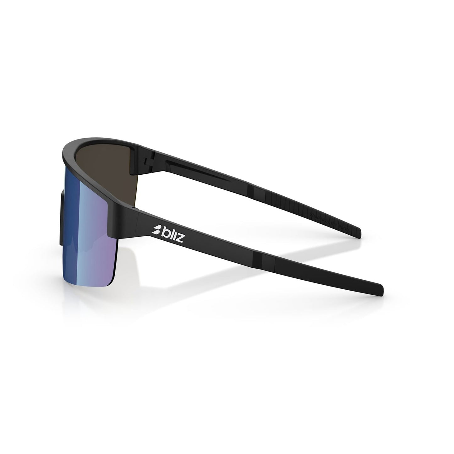 Brille BLIZ P004 Schwarz Matt Glas Blau Iridium