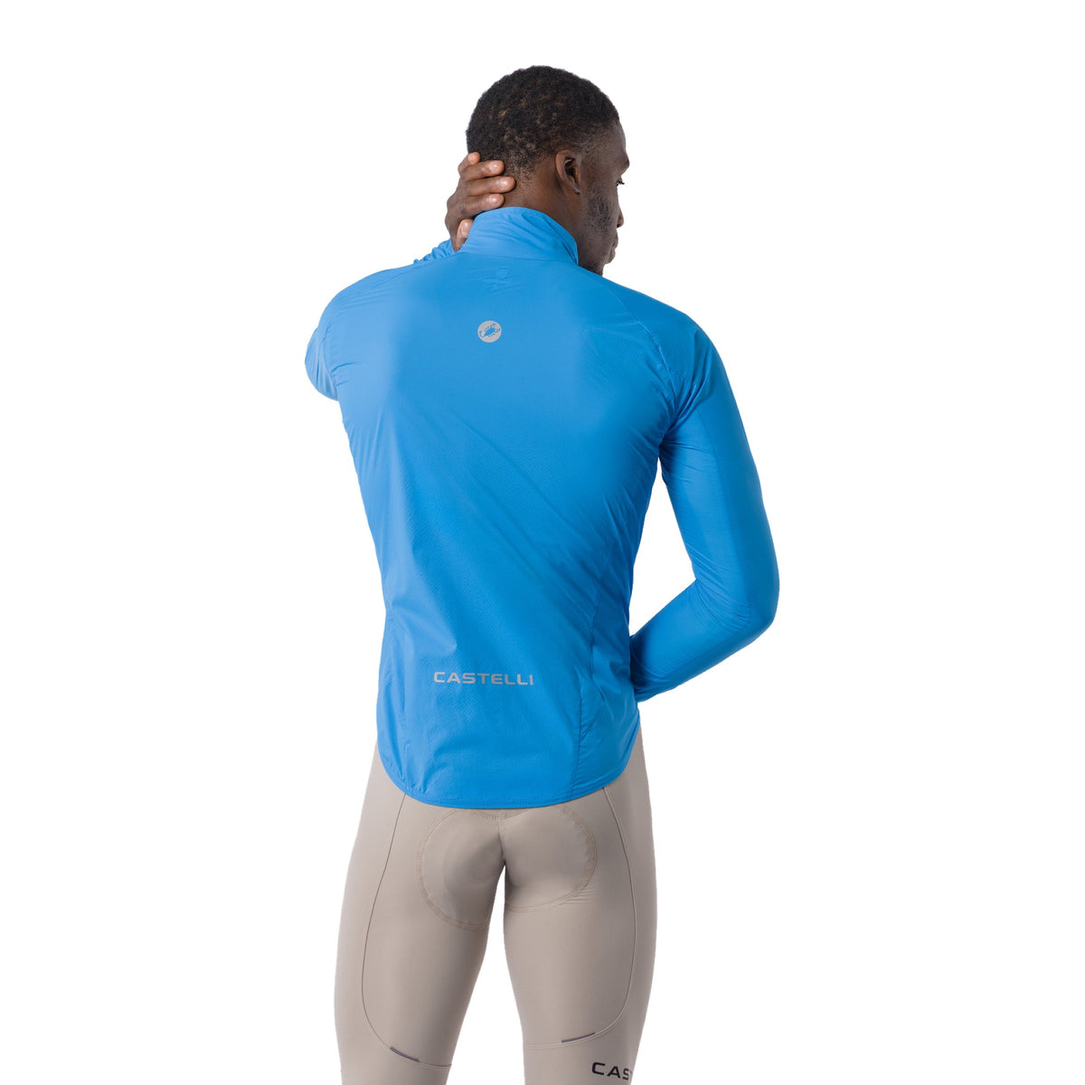CASTELLI Transition Air zilā jaka – skats no aizmugures