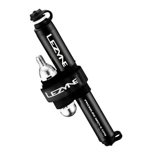 Ručná pumpa LEZYNE PRESSURE DRIVE CFH + 16 g bombička, čierna
