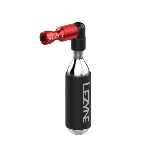 Červená hustiaca hlavica CO₂ LEZYNE TRIGGER DRIVE + závitová bombička CO₂