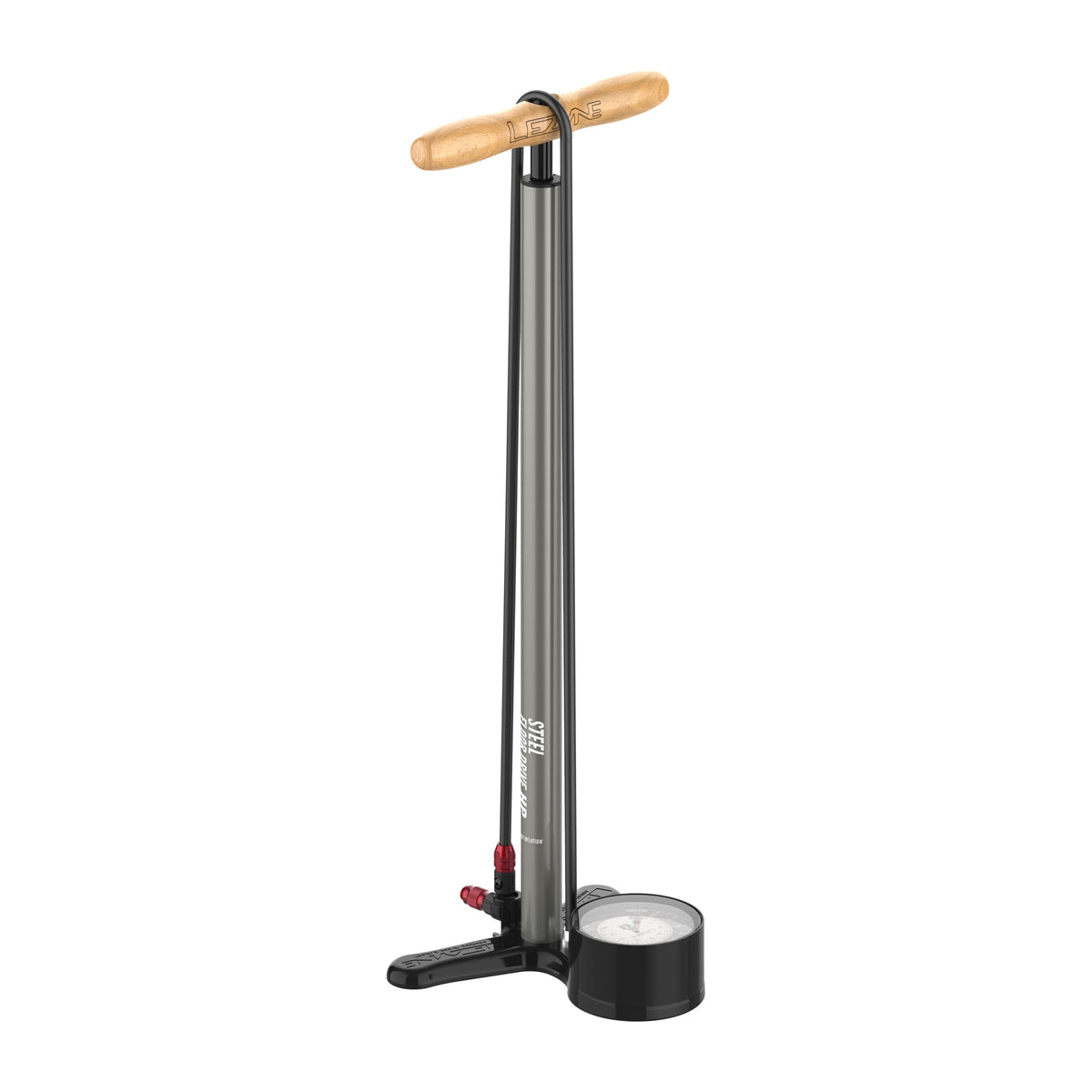Bomba de pie LEZYNE STEEL FLOOR DRIVE 3.5 gris