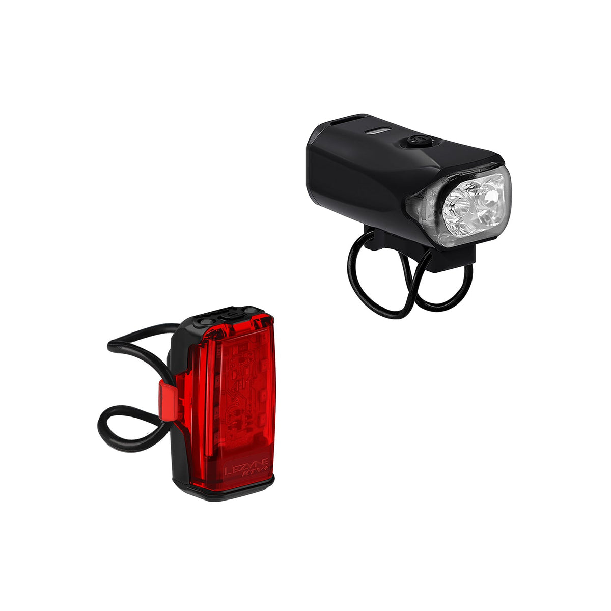 Set de lumini LEZYNE KTV DRIVE 300+ față și KTV+ DRIVE spate, negre