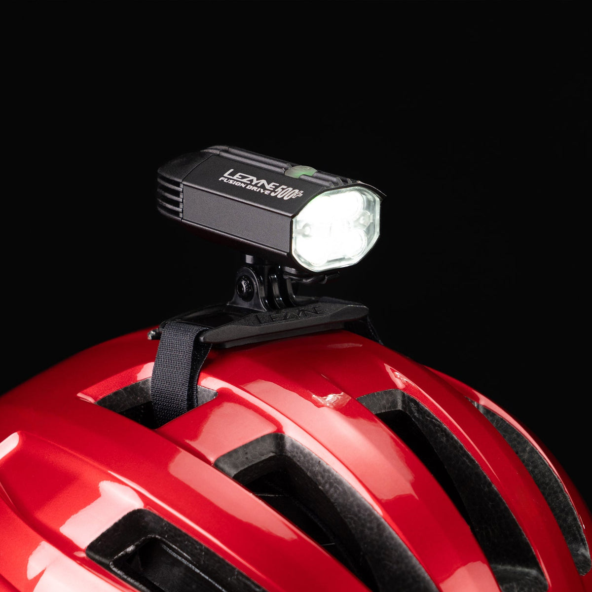 Lezyne Helmet Fusion Drive 500+ monteret på hjelm
