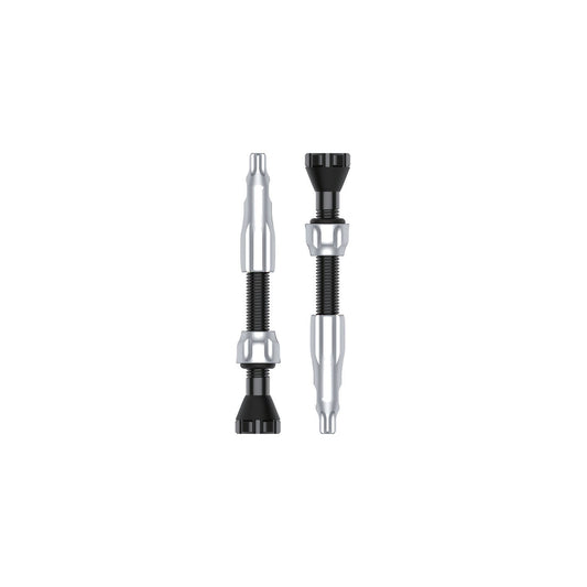 2 LEZYNE CNC 44 mm sidabrinių bekamerių ventilių rinkinys