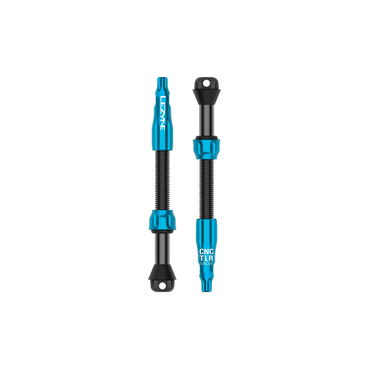 2-pack LEZYNE CNC PRO slanglösa ventiler 60 mm, blå