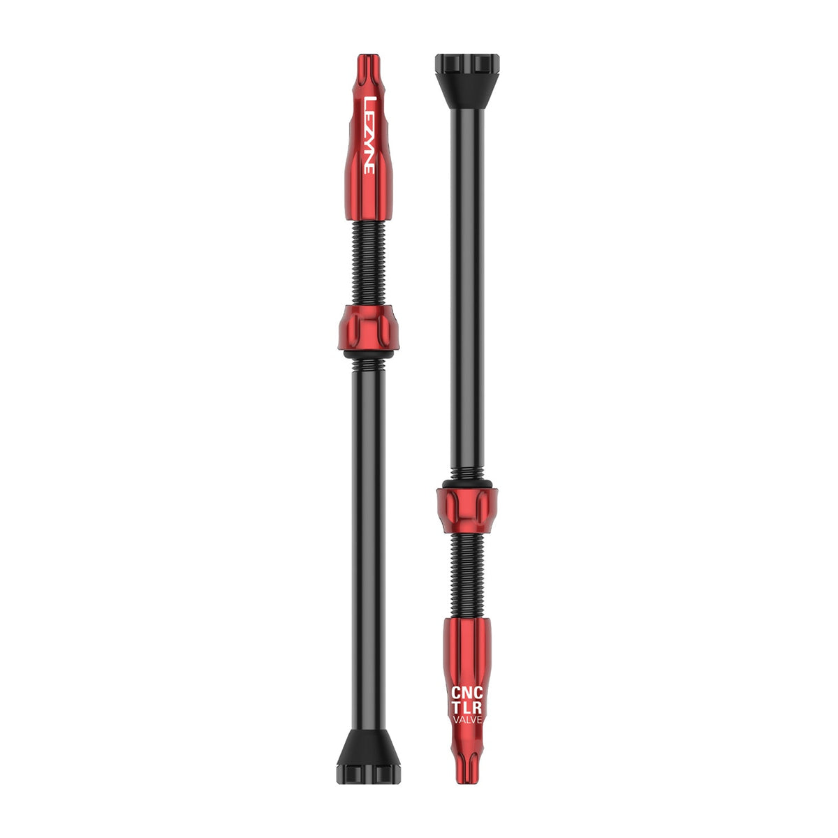 2-pack LEZYNE CNC slanglösa ventiler 80 mm, röd