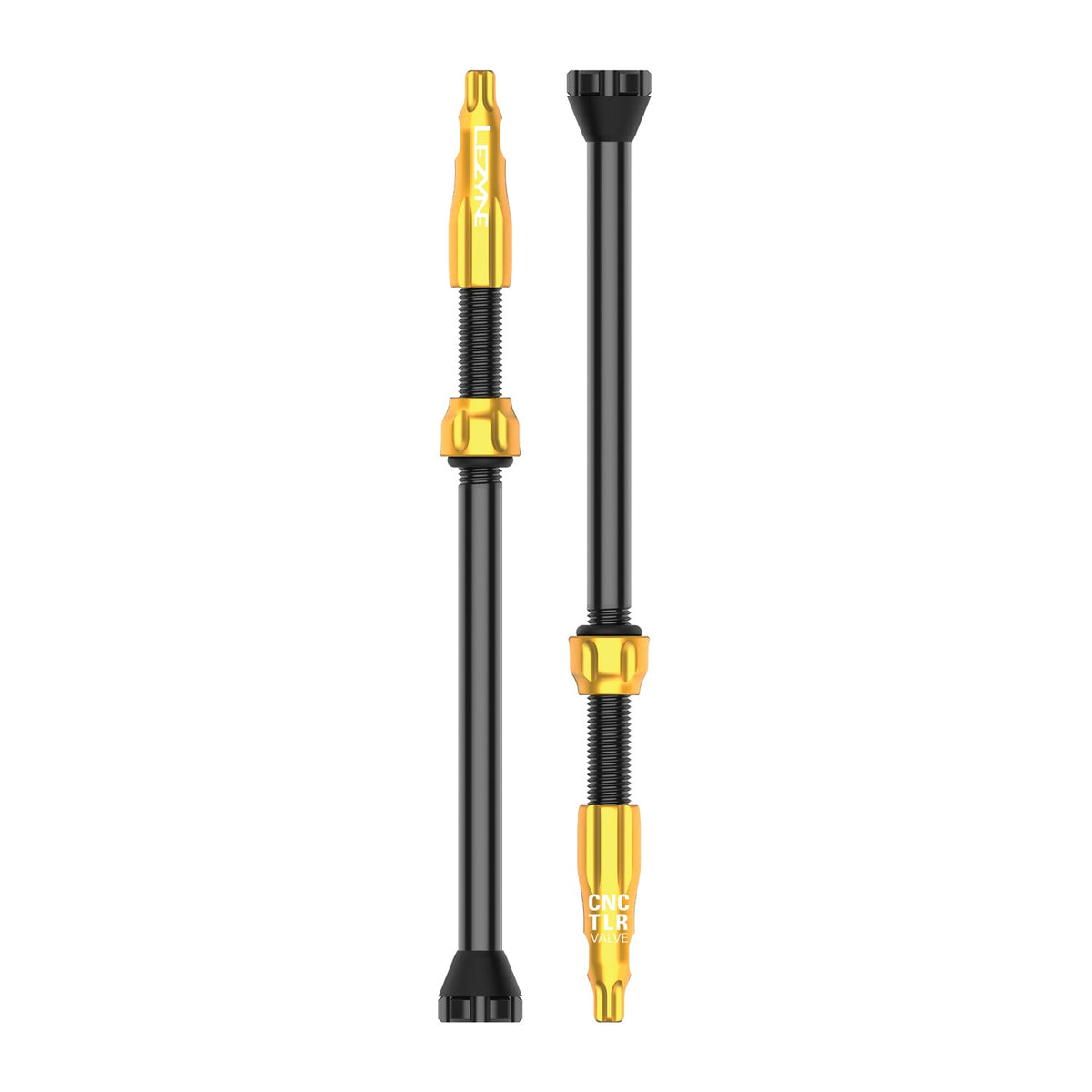 2-pack LEZYNE CNC slanglösa ventiler 80 mm, guld