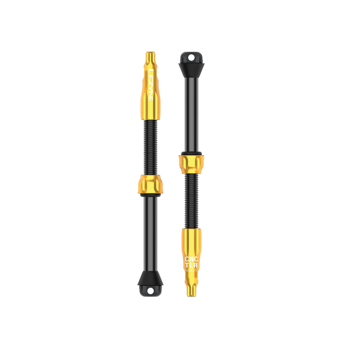 2 LEZYNE CNC PRO 80 mm bezkameru ventiļu komplekts, zelta krāsā