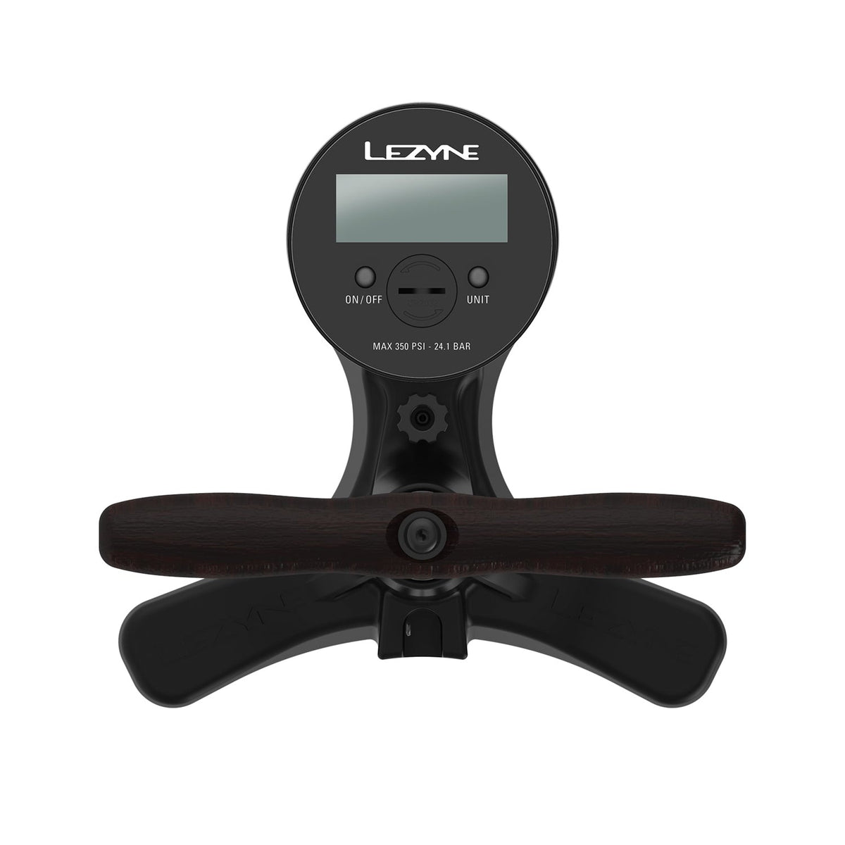 Μαύρο ψηφιακό μανόμετρο LEZYNE 350 PSI 3.5"