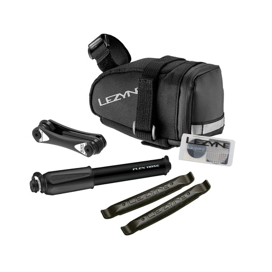 LEZYNE Caddy M juodas balnelio krepšelis su Sport Drive HP rankine pompa