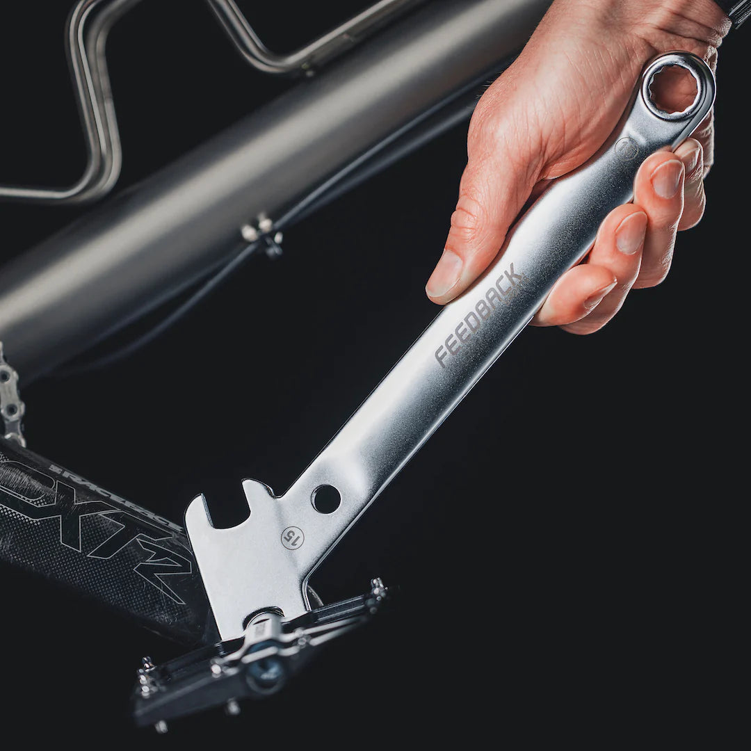Clé à Pédale et Écrou 15mm FEEDBACK SPORTS Pedal Wrench Combo