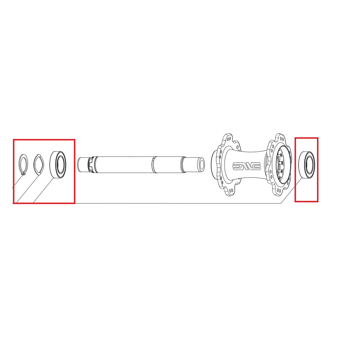 Baghjulsnavleje 17×28×7mm ENVE INNERDRIVE